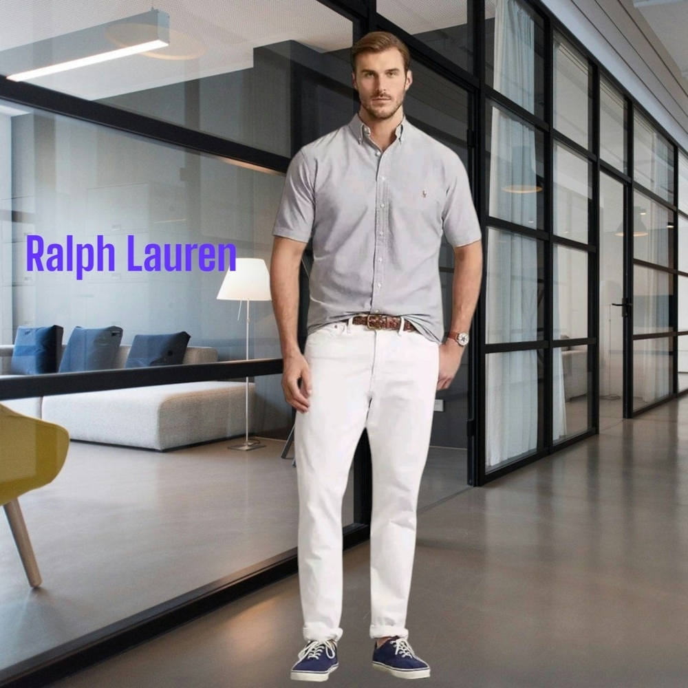 Nwot Ralph Lauren Heather Gray Casual Shirt Sz Large